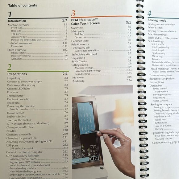 Pfaff Creative Sensation Sewing Machine Manual - Picture 5 of 8